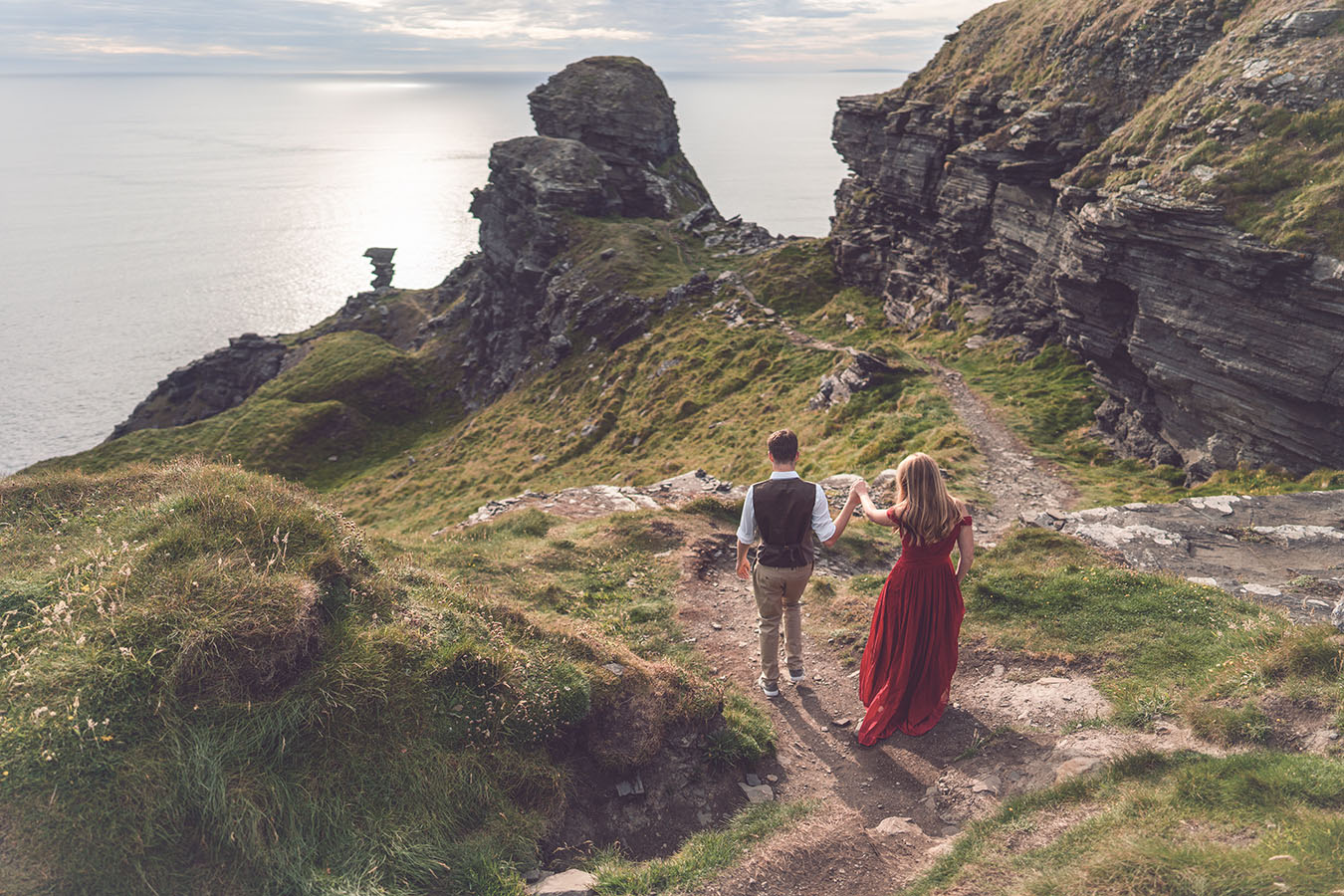 Cliffs of moher engagement photography for destination wedding couple