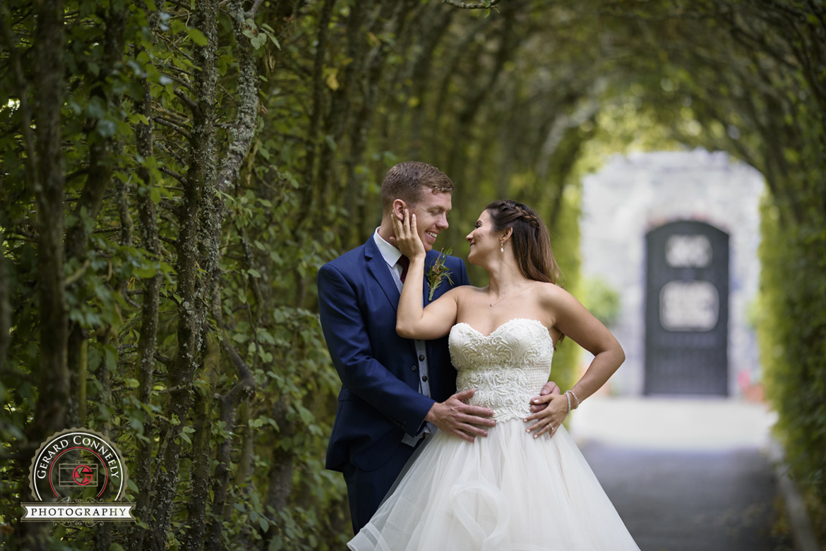 Married couple outdoor creative photography at Dromoland Castle