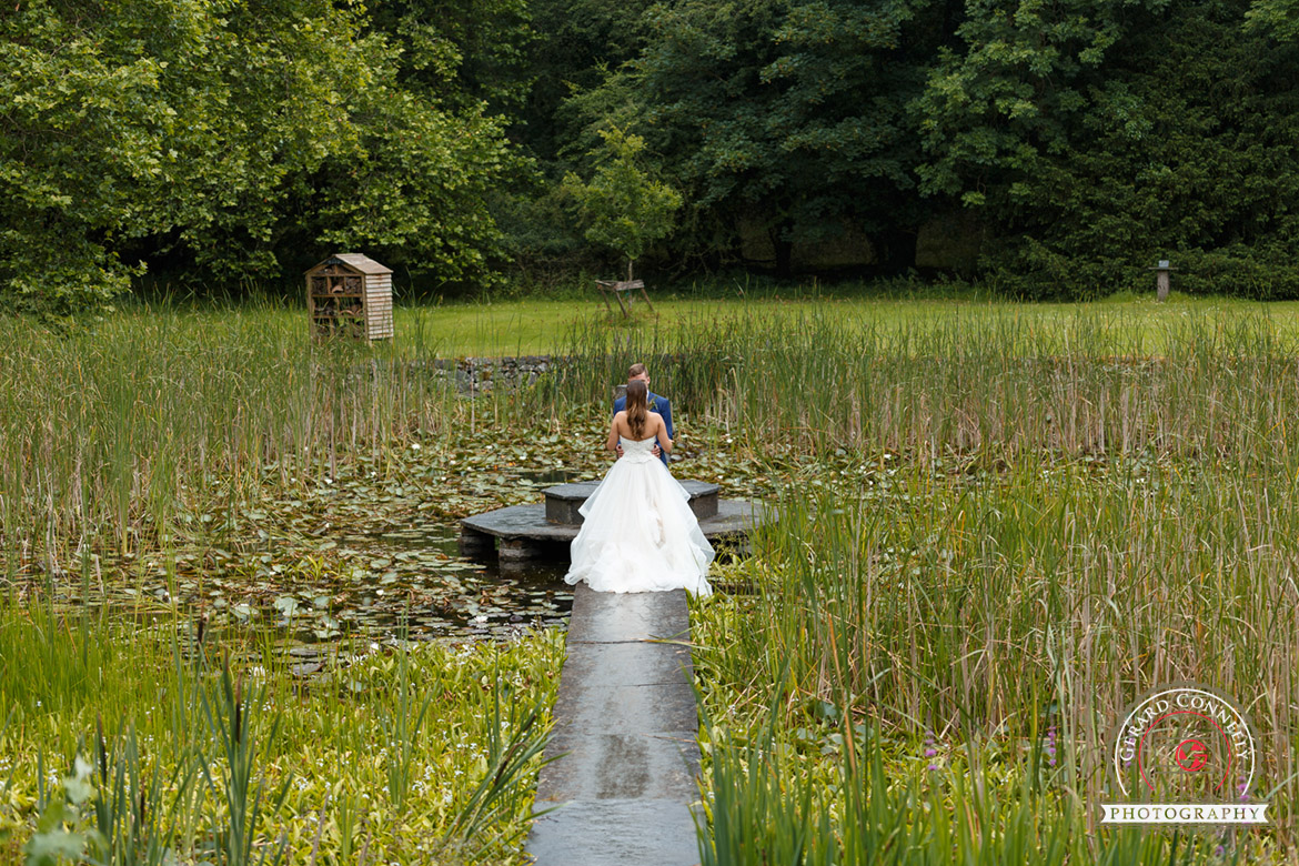 The lily pond at Dromoland Castle an ideal place for wedding photography